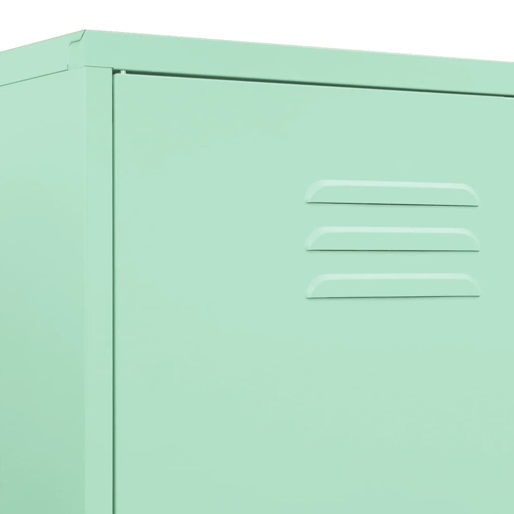 vidaXL Ντουλάπα Χρώμα Μέντα 90 x 50 x 180 εκ. από Ατσάλι