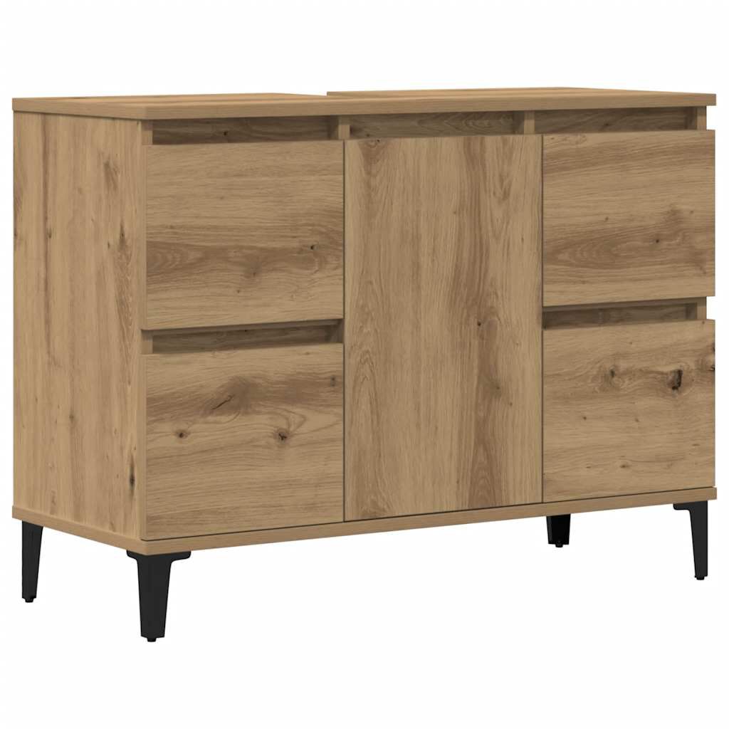 vidaXL Ντουλάπι Νιπτήρα τεχνίτης Δρυς 80 x 33 x 60 εκ