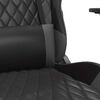 vidaXL Καρέκλα Gaming Μασάζ Υποπόδιο Μαύρο&Γκρι από Συνθετικό Δέρμα