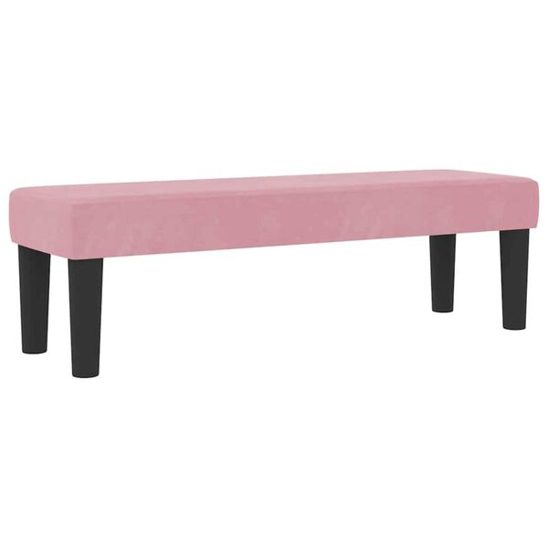 vidaXL Κρεβάτι με ελατήρια με στρώμα Ροζ 120 x 200 cm Βελούδο