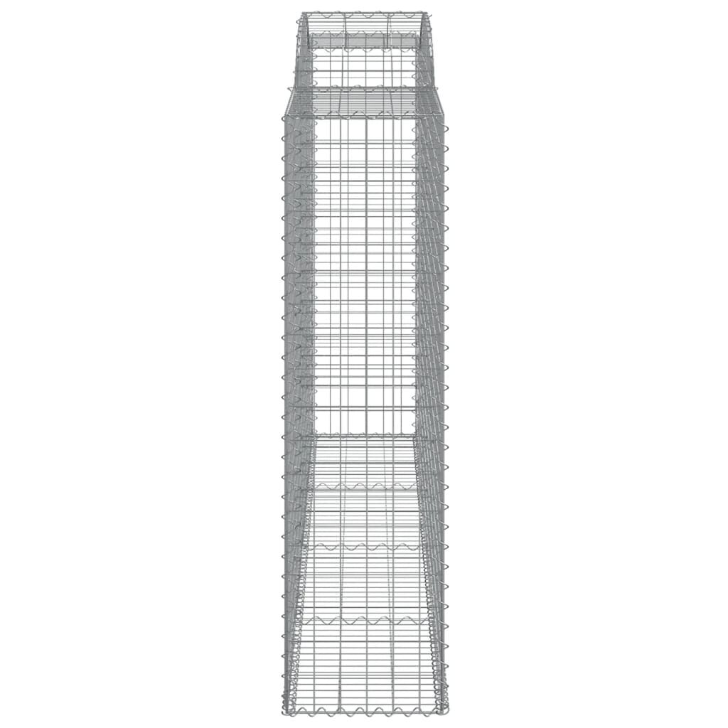 vidaXL Συρματοκιβώτια Τοξωτά 2 τεμ. 300x50x180/200 εκ. Γαλβαν. Ατσάλι