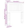 vidaXL Κεφαλάρι με κεφαλάρι Καπνιστό Δρύς 75 cm Επεξεργασμένο ξύλο