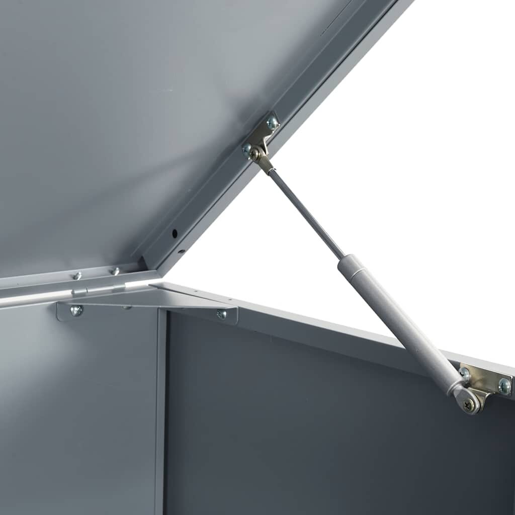 vidaXL Πλαίσιο Κάδου Απορριμμάτων 1 Κάδος Γκρι 69x79x117 εκ. Ατσάλι