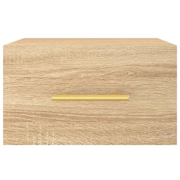 vidaXL Κομοδίνα Επιτοίχια 2 τεμ. Sonoma Δρυς 35 x 35 x 20 εκ.