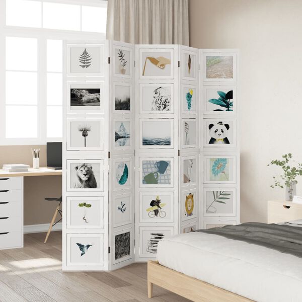 vidaXL &Delta;&iota;&alpha;&chi;&omega;&rho;&iota;&sigma;&tau;&iota;&kappa;ό &Chi;ώ&rho;&omicron;&upsilon; &mu;&epsilon; 5 &Pi;ά&nu;&epsilon;&lambda; &Lambda;&epsilon;&upsilon;&kappa;ό &alpha;&pi;ό &Mu;&alpha;&sigma;ί&phi; &Xi;ύ&lambda;&omicron; &Pi;&alpha;&upsilon;&lambda;ώ&nu;&iota;&alpha;&sigmaf;