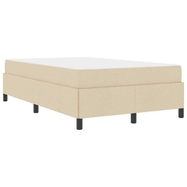 vidaXL Κρεβάτι με ελατήρια Κρέμα και Μαύρο 120 x 200 cm
