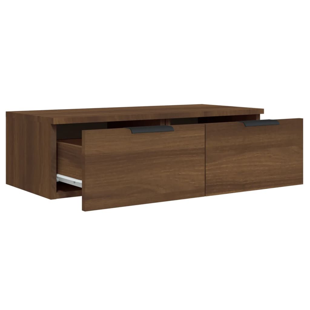 vidaXL Ντουλάπια Τοίχου 2 τεμ. Καφέ δρυς 68x30x20 εκ. Επεξ. Ξύλο