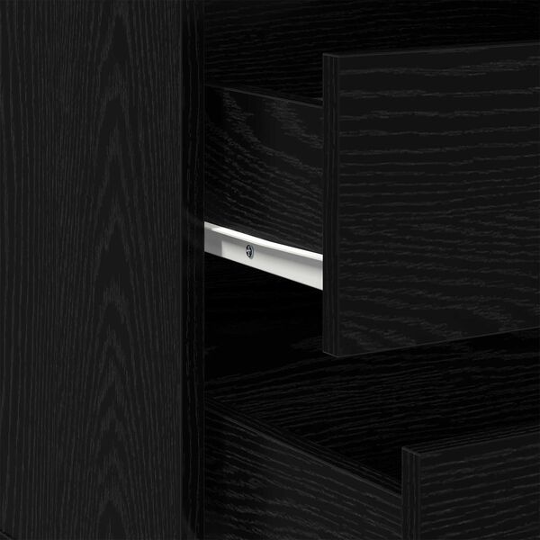 vidaXL Κουτί με Συρτάρια Μαύρη δρυς 60 x 41 x 58 cm Επεξεργασμένο ξύλο