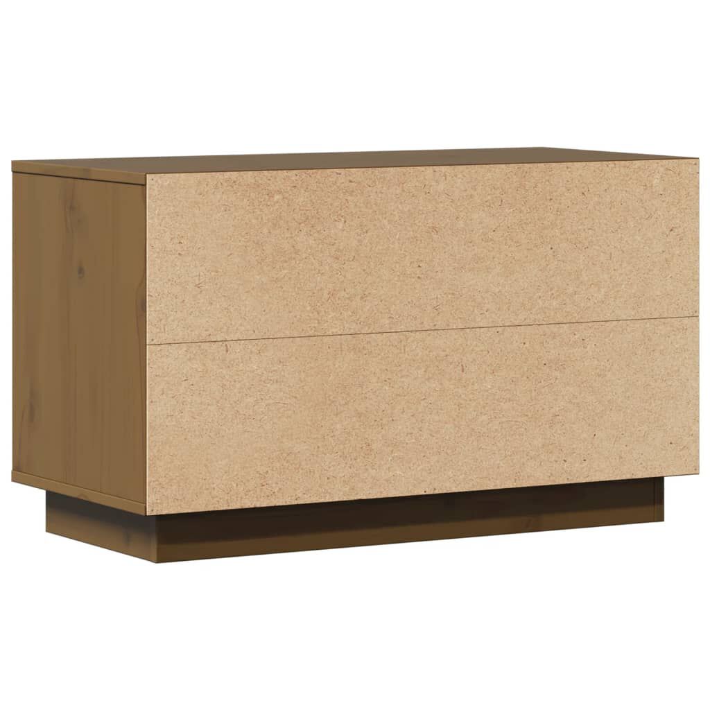vidaXL Έπιπλο Τηλεόρασης Μελί 74 x 35 x 44 εκ. από Μασίφ Ξύλο Πεύκου