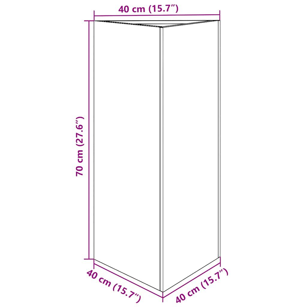 vidaXL Ζαρντινιέρες Κήπου 2 τεμ. Τρίγωνο 40x40x75 εκ Γαλβ. Ατσάλι