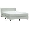 vidaXL Κρεβάτι Boxspring με Στρώμα Ανοιχτό Γκρι 160x210 εκ. Βελούδινο