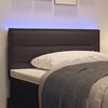 vidaXL LED κεφαλάρι Επιτοίχιο Σκούρο καφέ Σκούρο καφέ 80 cm ύφασμα