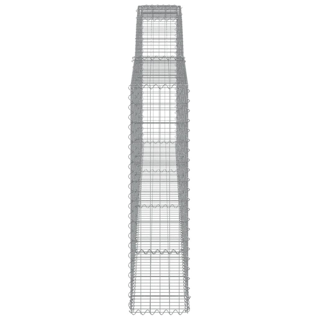 vidaXL Συρματοκιβώτια Τοξωτά 25 τεμ. 400x30x120/140 εκ. Γαλβαν. Ατσάλι