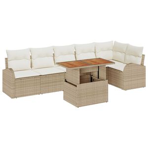 vidaXL &Sigma;&epsilon;&tau; &Kappa;&alpha;&nu;&alpha;&pi;έ &Kappa;ή&pi;&omicron;&upsilon; &mu;&epsilon; &alpha;&pi;&omicron;&theta;ή&kappa;&epsilon;&upsilon;&sigma;&eta; 7 pcs &Mu;&pi;&epsilon;&zeta; &Pi;&omicron;&lambda;&upsilon; &rho;ά&tau;&alpha;&nu;