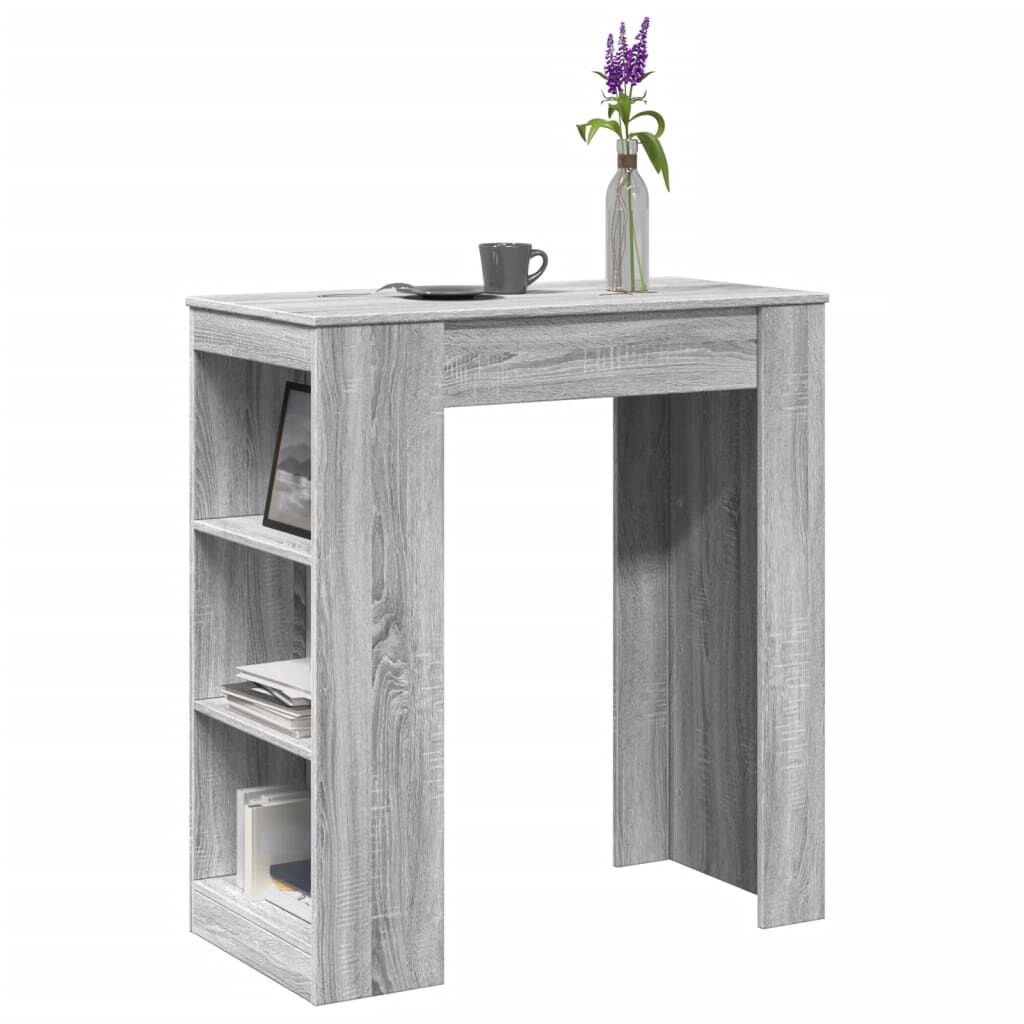 vidaXL Τραπέζι Μπαρ Γκρι Sonoma 95x47x103,5 εκ. από Επεξεργ. Ξύλο