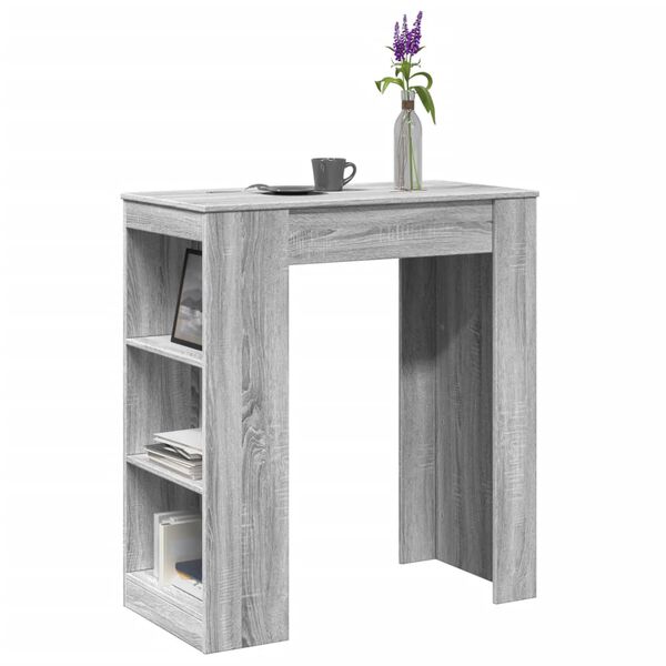 vidaXL Τραπέζι Μπαρ Γκρι Sonoma 95x47x103,5 εκ. από Επεξεργ. Ξύλο