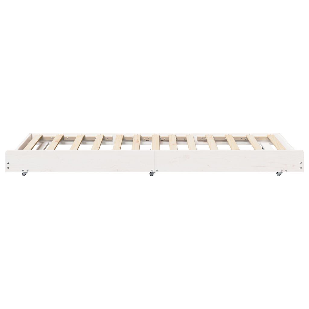 vidaXL Κρεβάτι Λευκό Ξύλο πεύκου 80 x 200 cm Ανθεκτικό Κρεβάτι