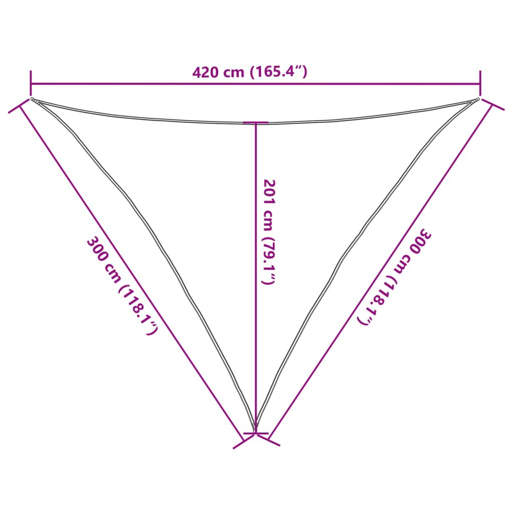 vidaXL Πανί Σκίασης Σκούρο Πράσινο 3 x 3 x 4,2 μ. από HDPE 160 γρ./μ²