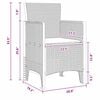 vidaXL Σέτ φαγητού για κήπο 13 pcs Καφέ Rattan Polt