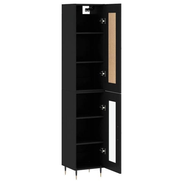vidaXL Ντουλάπι Μαύρο 34,5 x 34 x 180 εκ. από Επεξεργασμένο Ξύλο