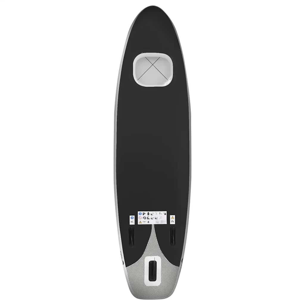 vidaXL Σανίδα SUP Φουσκωτή Σετ Μαύρη 300 x 76 x 10 εκ.