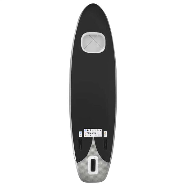 vidaXL Σανίδα SUP Φουσκωτή Σετ Μαύρη 300 x 76 x 10 εκ.