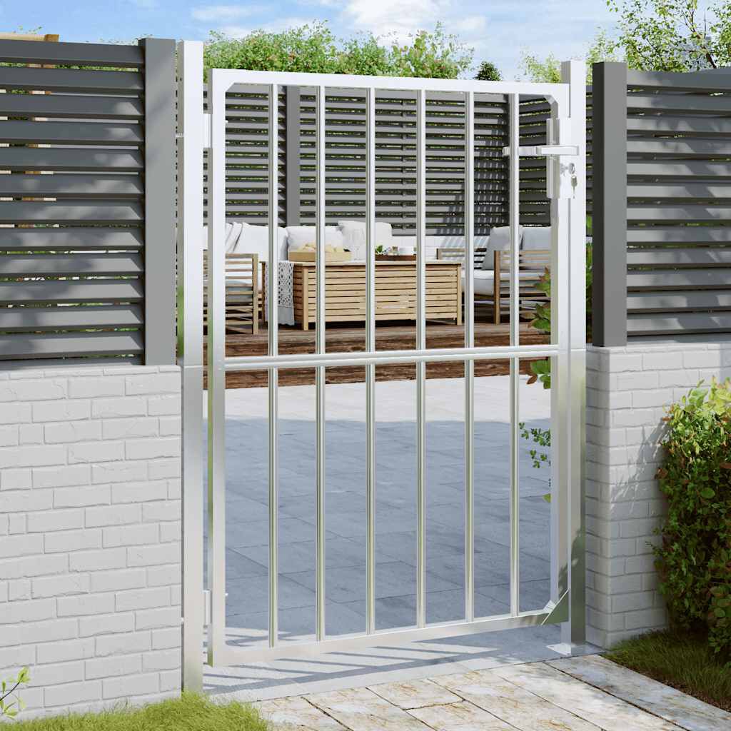 vidaXL Πόρτα Περίφραξης Κήπου 100 x 125 εκ. από Ανοξείδωτο Ατσάλι