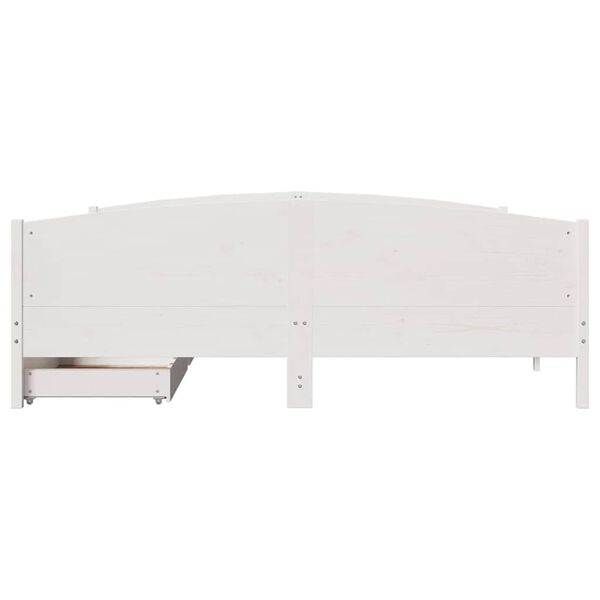 vidaXL Σκελετός Κρεβ. Χωρίς Στρώμα Λευκό 180x200 εκ Μασίφ Πεύκο