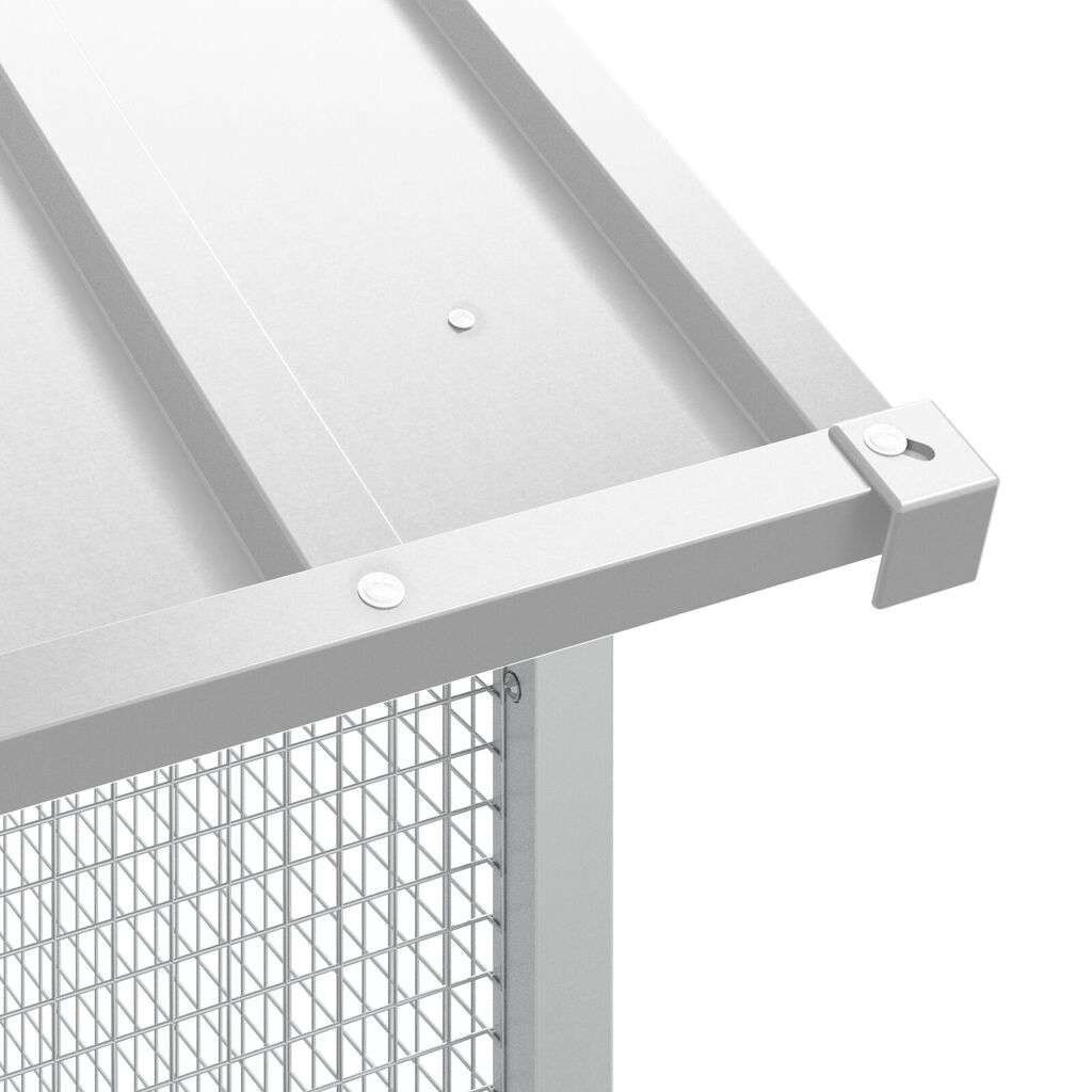 vidaXL Κλουβί Πουλιών Γκρι 215x210x247 εκ Χάλυβας