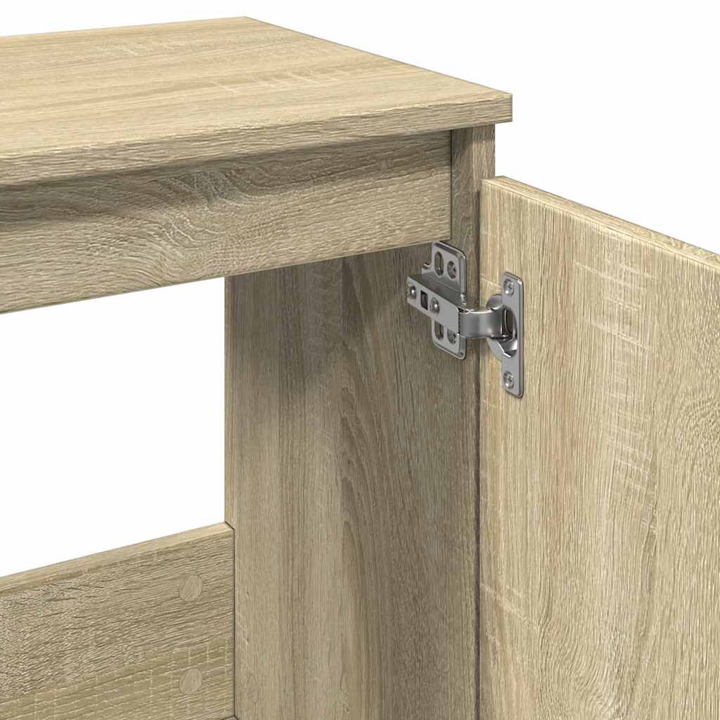 vidaXL Ντουλάπι Μπάνιου Sonoma Δρυς 58 x 33 x 60 εκ. από Επεξεργ. Ξύλο