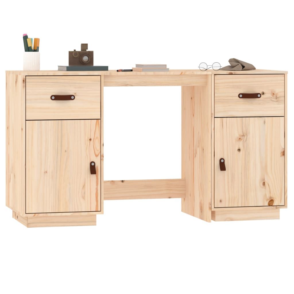 vidaXL Ντουλάπι Γραφείου 135 x 50 x 75εκ. από Μασίφ Ξύλο Πεύκου