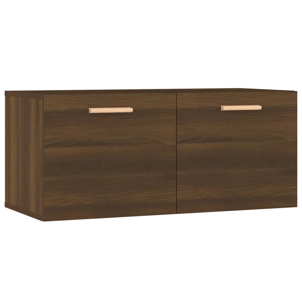 vidaXL Ντουλάπι Τοίχου Καφέ Δρυς 80x35x36,5 εκ. Επεξεργασμένο Ξύλο