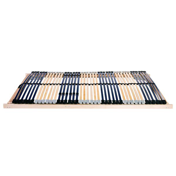 vidaXL Βάση κρεβατιού με λάμες Καφέ 100 x 190 cm Στερεό Ξύλο Μηλιάς