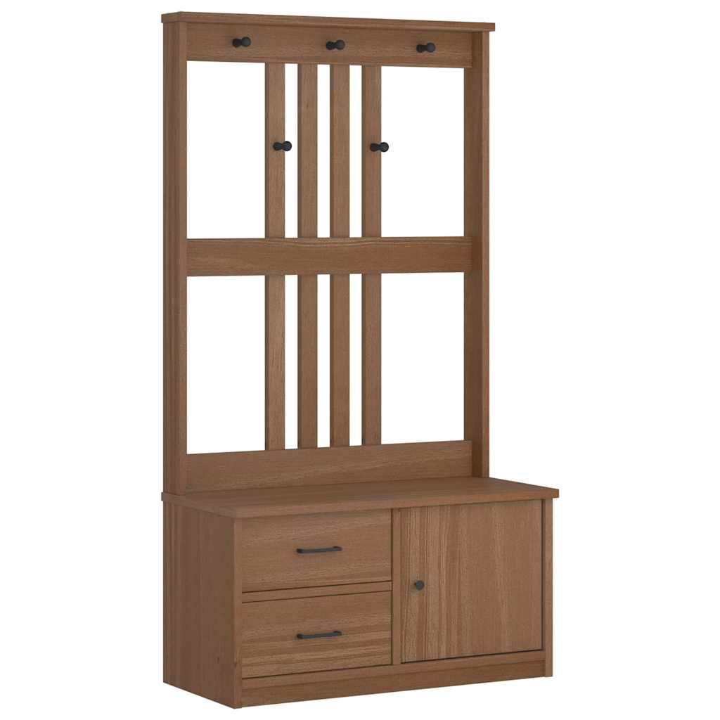vidaXL Δέντρο χωλ "SANDENS" 87x40x159,5 εκ. Πεύκο μασίφ ξύλο