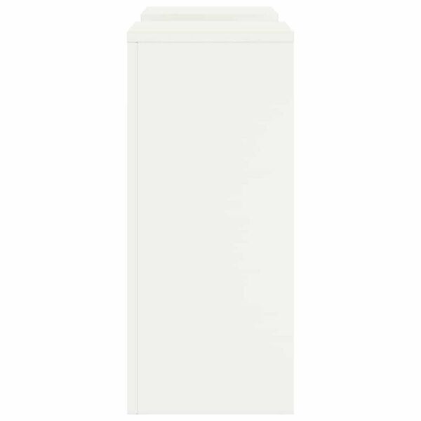 vidaXL Στήριξη φυτών 2 pcs Λευκό 24 x 24 x 55 εκ. Ατσάλι