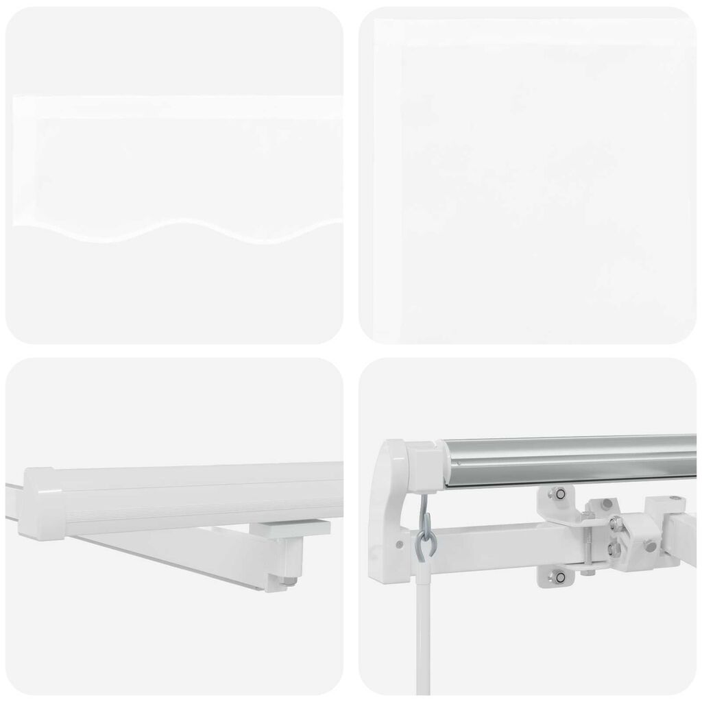 vidaXL Ανασυρόμενη Τέντα Λευκή with Λευκό 400 x 300 εκ Λευκό