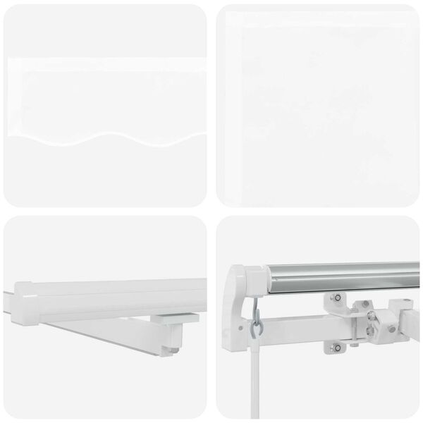 vidaXL Ανασυρόμενη Τέντα Λευκή with Λευκό 400 x 300 εκ Λευκό