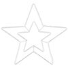 vidaXL Χριστουγεννιάτικο Αστέρι Κρύο Λευκό 51,5 x 50 x 0,65 εκ. Σίδερο