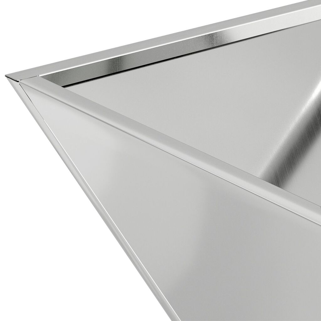 vidaXL Γλάστρα Κήπου Ασημί 40 x 40 x 15 cm Γαλβανισμένος χάλυβας