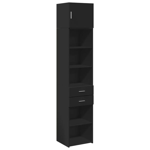 vidaXL Ντουλάπι Αποθήκευσης Στενό Μαύρο 45x42,5x225 εκ. Επεξεργ. Ξύλο