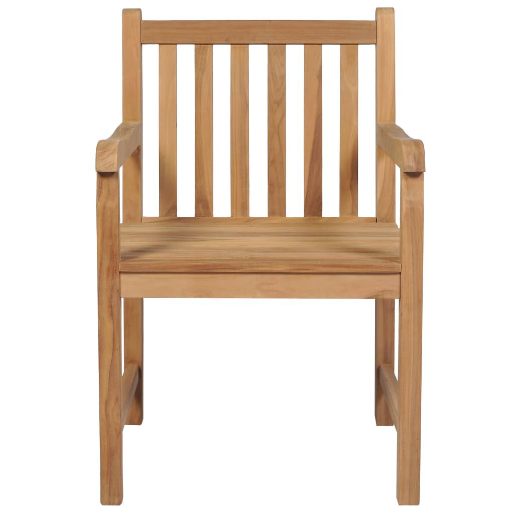 vidaXL Καρέκλες Κήπου 2 τεμ. από Μασίφ Ξύλο Teak με Taupe Μαξιλάρια