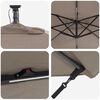 vidaXL Ομπρέλα Cantilever Banana Taupe 249 x 249 x 250 εκ.
