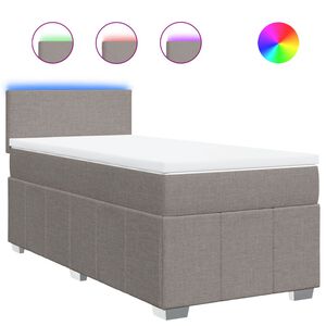 vidaXL &Kappa;&rho;&epsilon;&beta;ά&tau;&iota; Boxspring &mu;&epsilon; &Sigma;&tau;&rho;ώ&mu;&alpha; Taupe 90x190 &epsilon;&kappa;.&Upsilon;&phi;&alpha;&sigma;&mu;ά&tau;&iota;&nu;&omicron;