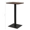 vidaXL Τραπέζι Bistro Σκούρο Σταχτί 50 x 50 x 107 εκ.