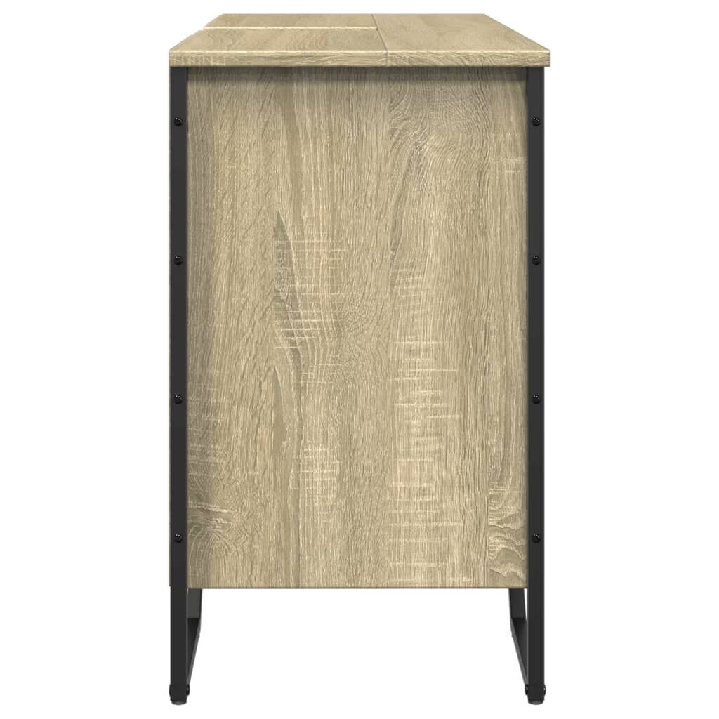 vidaXL Ντουλάπι Νιπτήρα Μπάνιου Sonoma Δρυς 91x35x60 εκ. Επεξ. Ξύλο