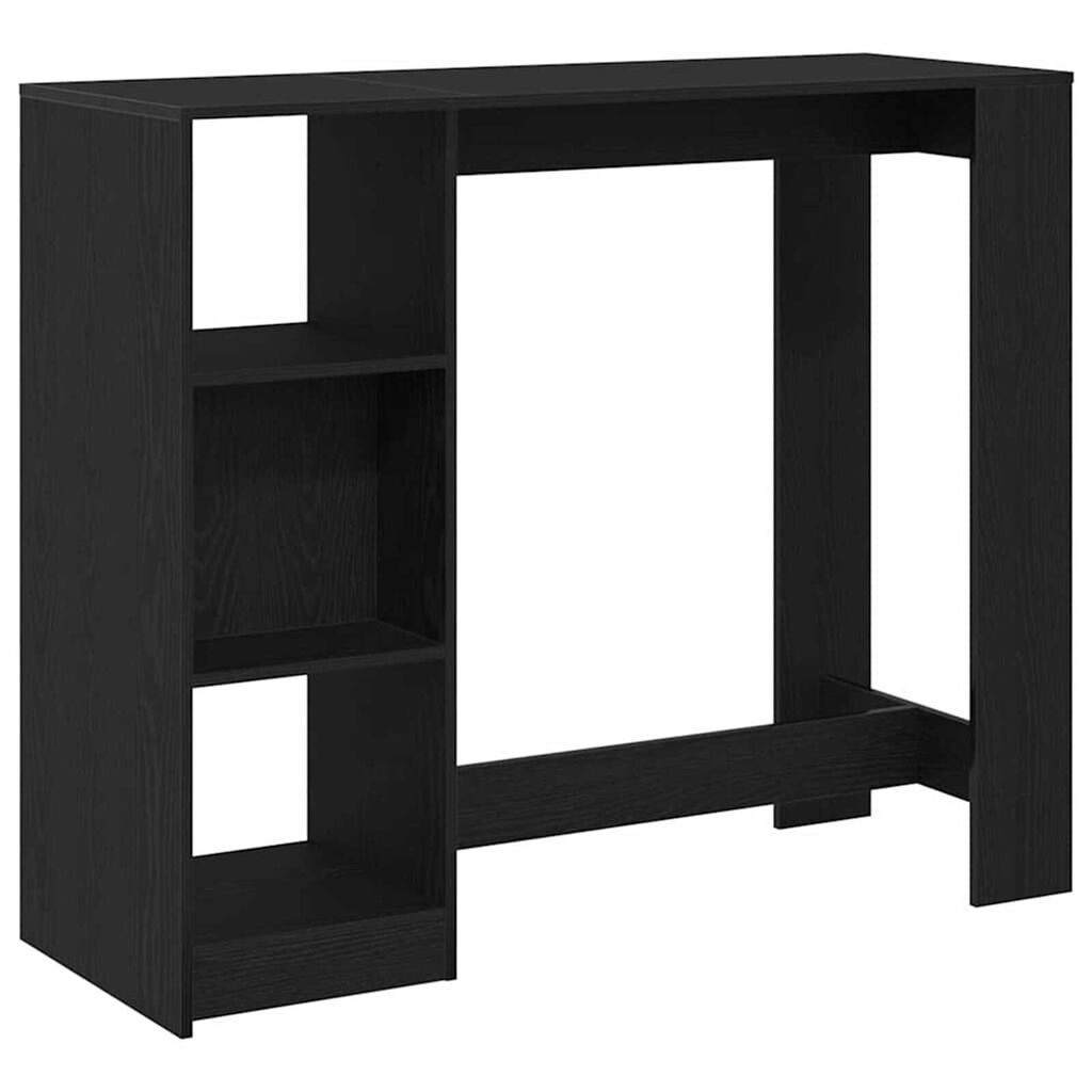 vidaXL Τραπέζι μπαρ Μαύρη Οξυά 124 x 46 x 103.5 εκ Επεξεργασμένο ξύλο