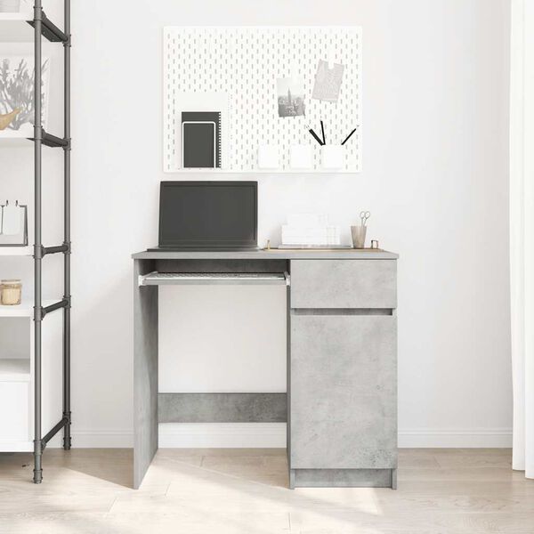 vidaXL Γραφείο Γκρι Σκυροδέματος 86x49x76 εκ. Επεξεργασμένο Ξύλο