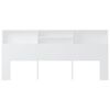 vidaXL Κεφαλάρι Με Αποθηκευτικό Χώρο Λευκό 220 x 19 x 103,5 εκ.
