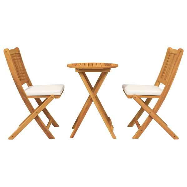 vidaXL Σετ Μπιστρό Κήπου 3 pcs Καφέ Μασίφ ξύλο ακακίας