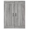vidaXL Ντουλάπι Γκρι Sonoma 69,5 x 34 x 180 εκ. Επεξεργασμένο Ξύλο